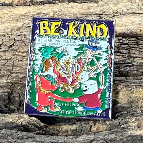 Grateful Dead Be Kind Gathering of the Tribes Pin #171/200 Terrapin Hill 2015 LI - Picture 1 of 2